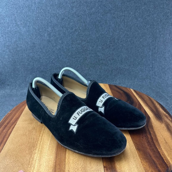 Del Toro Mens Black Velvet Slippers Slip On Loafers Italy Fashion Size 11 636 main image 9